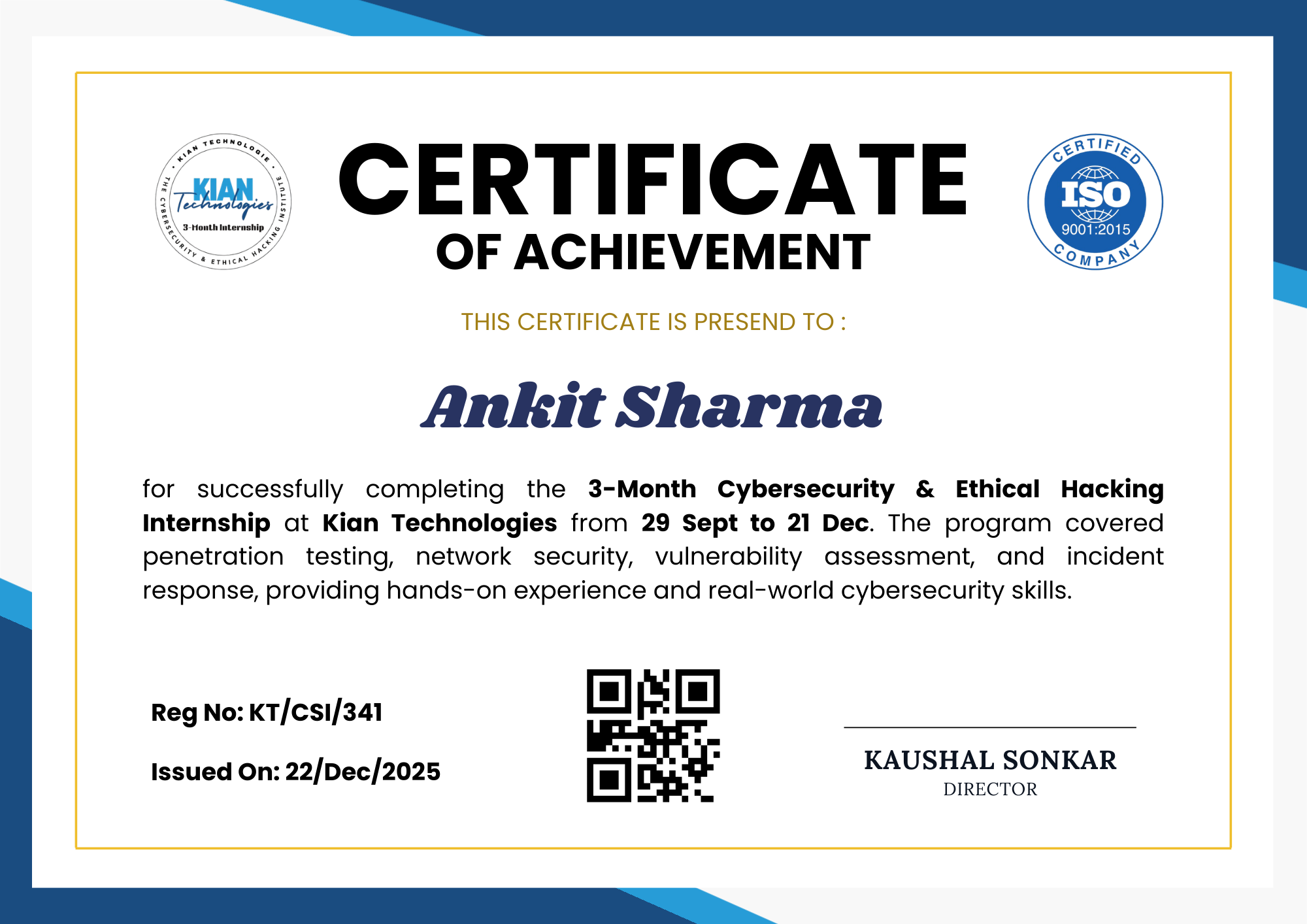 Kian Technologies Certification